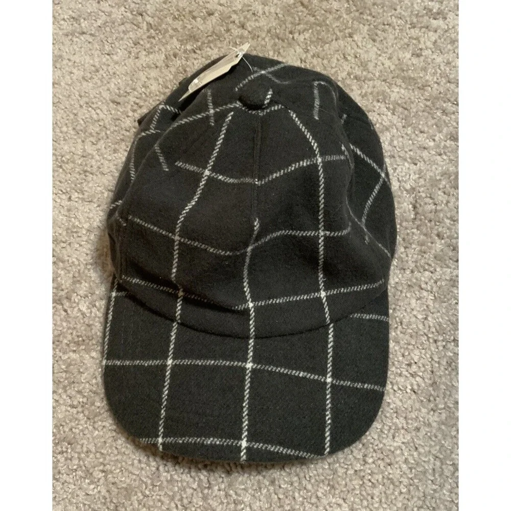 A New Day Womens Gray Plaid Baseball Hat Adjustable‎
